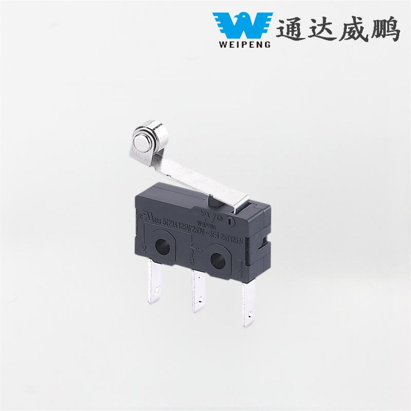 தொழில்துறை உபகரணங்களுக்கான ரோலருடன் கூடிய 5A 125V/250V உயர்-வெப்பநிலை எதிர்ப்பு 3-பின் மைக்ரோ ஸ்விட்ச்