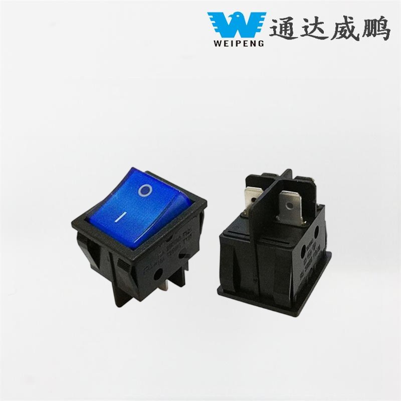 ப்ளூ இன்டிகேட்டர் லைட்டுடன் நான்கு கால்கள் கொண்ட இரண்டு நிலை படகு சுவிட்ச்