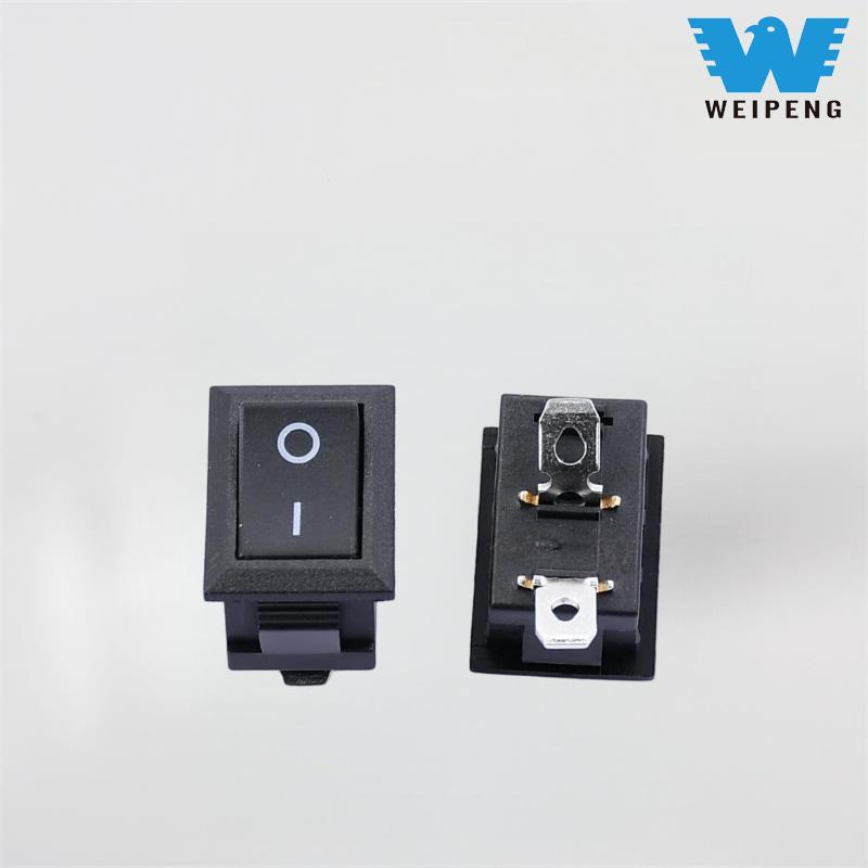 வளைந்த கால்களுடன் Kcd115*21mm சாய்ந்த இரண்டு-நிலை ராக்கர் சுவிட்ச்