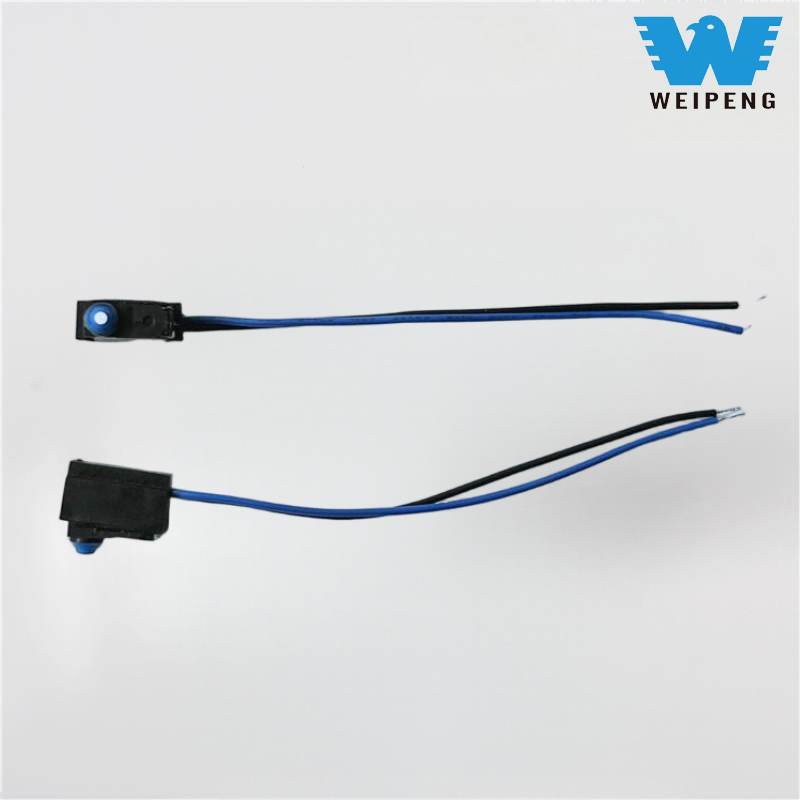 லீட்களுடன் நீர்ப்புகா பின்-வகை புஷ்-பொத்தான் மைக்ரோ ஸ்விட்ச்